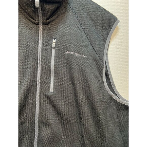 Eddie Bauer Men's Full Zip Cardigan Vest Sleeveless Stretch Size L Gray Pockets - Picture 9 of 11